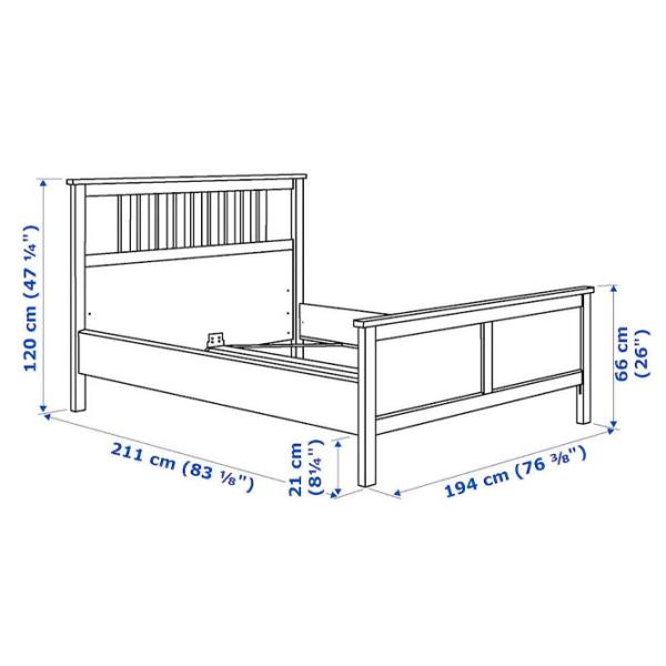 Кровать Ikea Hemnes 180 x 200 см / Массив / Белый photo 2 Кровать Ikea Hemnes 180 x 200 см / Массив / Белый photo 2