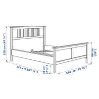 Pat Ikea Hemnes 180 x 200 cm / Masiv / White photo 2