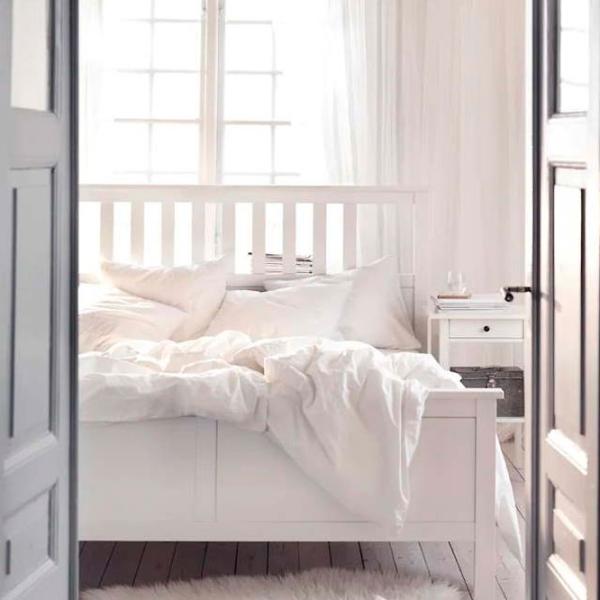 Кровать Ikea Hemnes 180 x 200 см / Массив / Белый photo 3 Кровать Ikea Hemnes 180 x 200 см / Массив / Белый photo 3