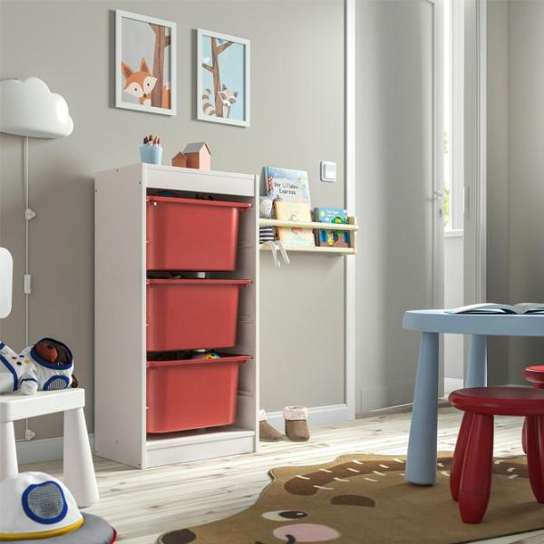 Etajeră cu containere Ikea Trofast 3 94 x 46 x 30 cm / PAL / White photo 3