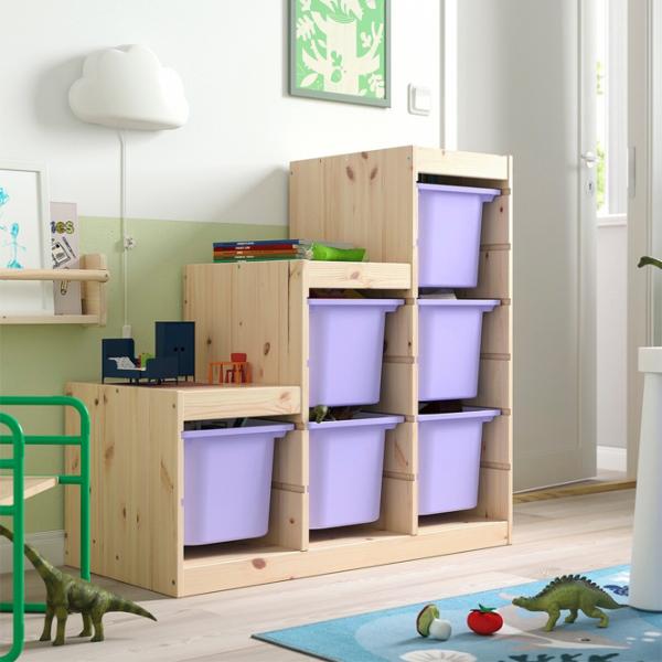 Стеллаж с контейнерами Ikea Trofast 6 91 x 94 x 44см cm / Массивная сосна / Сосна photo 4