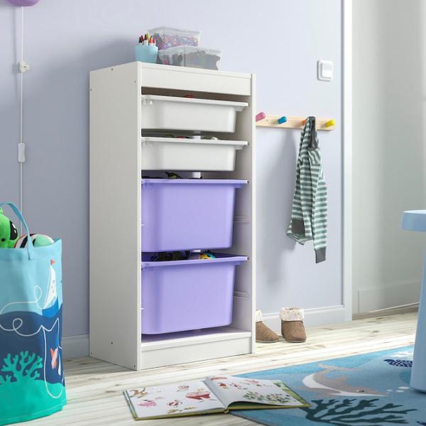 Etajeră cu containere Ikea Trofast 4 94 x 46 x 30 cm / PAL / White photo 2 Etajeră cu containere Ikea Trofast 4 94 x 46 x 30 cm / PAL / White photo 2