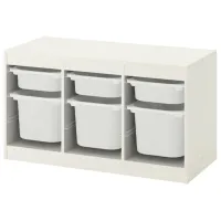 Etajeră cu containere Ikea Trofast 6 56 x 99 x 44 cm / PAL / White