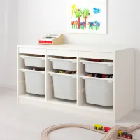 Etajeră cu containere Ikea Trofast 6 56 x 99 x 44 cm / PAL / White photo 2