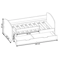 Детская кровать ACMA Meble Acma II Horse 80 x 160 см / ЛДСП / Розовый photo 3