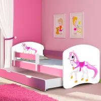 Детская кровать ACMA Meble Acma II Horse 80 x 160 см / ЛДСП / Розовый photo 4
