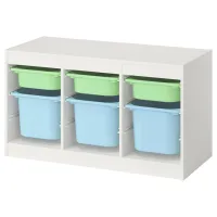 Стеллаж с контейнерами Ikea Trofast 6 56 x 99 x 44см cm / ЛДСП / White