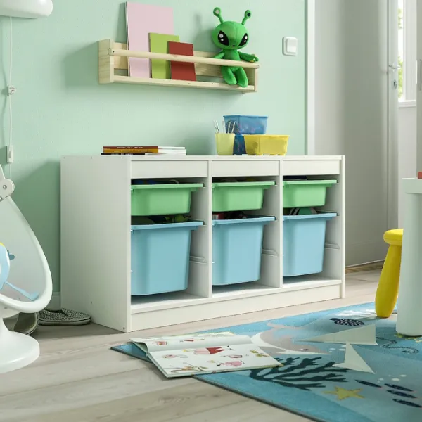 Стеллаж с контейнерами Ikea Trofast 6 56 x 99 x 44см cm / ЛДСП / White photo 5