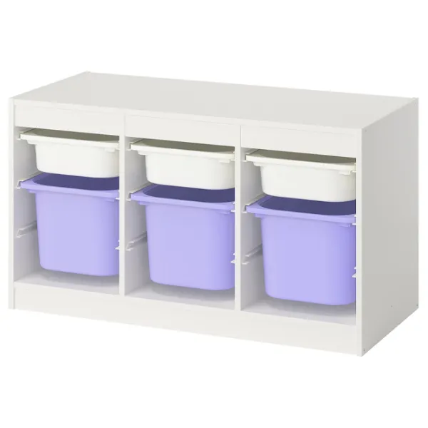 Стеллаж с контейнерами Ikea Trofast 6 56 x 99 x 44см cm / ЛДСП / White photo 1