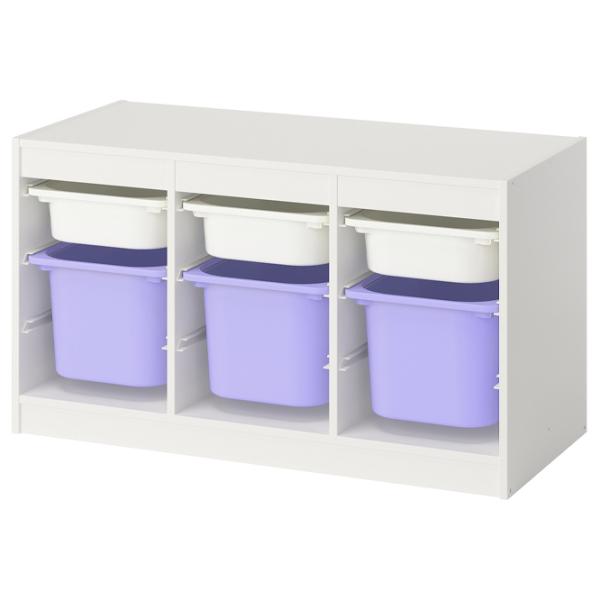 Стеллаж с контейнерами Ikea Trofast 6 56 x 99 x 44см cm / ЛДСП / White photo 1