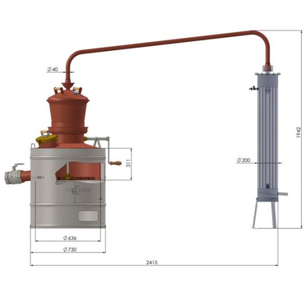 Distilator DES Diamond 120l Lemne de foc photo 7 Distilator DES Diamond 120l Lemne de foc photo 7