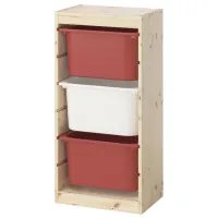 Etajeră Ikea Trofast 3 91 x 44 x 30 cm / Pin Masiv / Pine