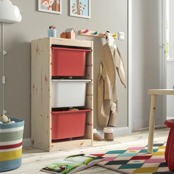 Etajeră Ikea Trofast 3 91 x 44 x 30 cm / Pin Masiv / Pine photo 6