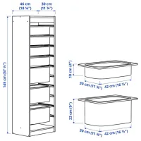 Стеллаж Ikea Trofast 7 145 x 46 x 30см cm / ЛДСП / White photo 6