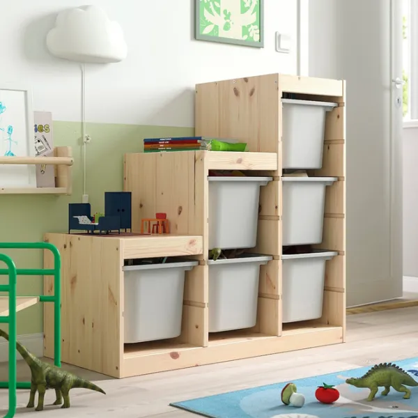 Стеллаж с контейнерами Ikea Trofast 6 91 x 94 x 44см cm / Массивная сосна / Сосна photo 3