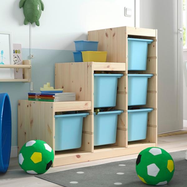 Etajeră cu containere Ikea Trofast 6 91 x 94 x 44 cm / Pin Masiv / Pine photo 2