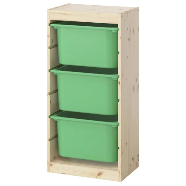Etajeră Ikea Trofast 3 91 x 44 x 30 cm / Pin Masiv / Pine photo 1