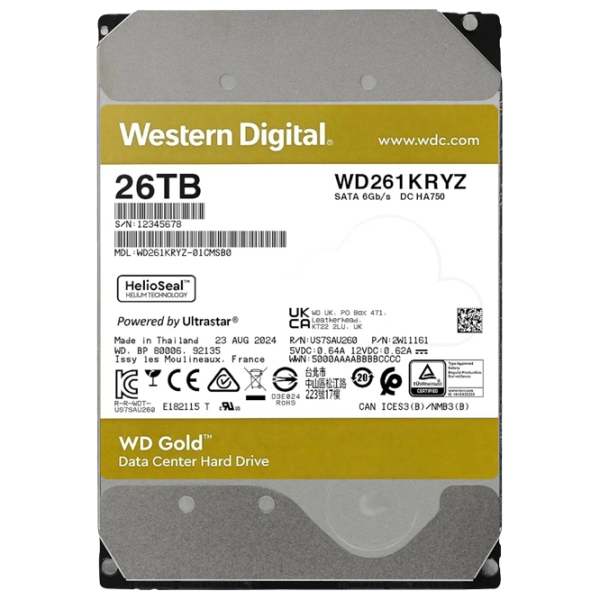 HDD Western Digital Gold Enterprise 18 ТБ WD261KRYZ / Желтый photo 3