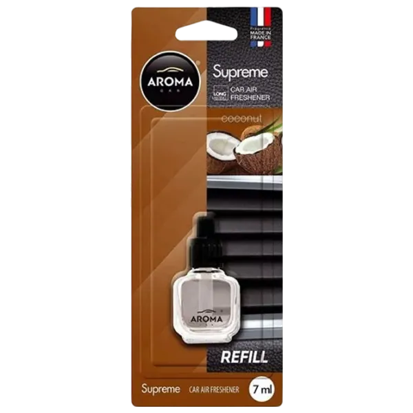 Ароматизатор для авто Aroma Car Refil Supreme Coconut / 0.007л / на решетке вентиляции photo 1 Ароматизатор для авто Aroma Car Refil Supreme Coconut / 0.007л / на решетке вентиляции photo 1