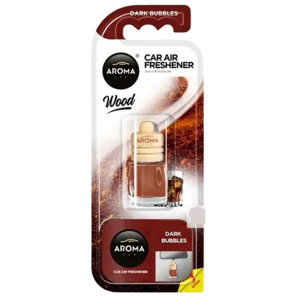 Aromatizator auto Aroma Car Wood Dark Bubbles / 0.006l / pe grila de ventilare photo 1 Aromatizator auto Aroma Car Wood Dark Bubbles / 0.006l / pe grila de ventilare photo 1