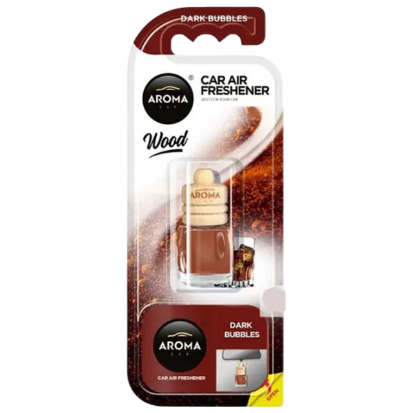 Aromatizator auto Aroma Car Wood Dark Bubbles / 0.006l / pe grila de ventilare photo 1 Aromatizator auto Aroma Car Wood Dark Bubbles / 0.006l / pe grila de ventilare photo 1