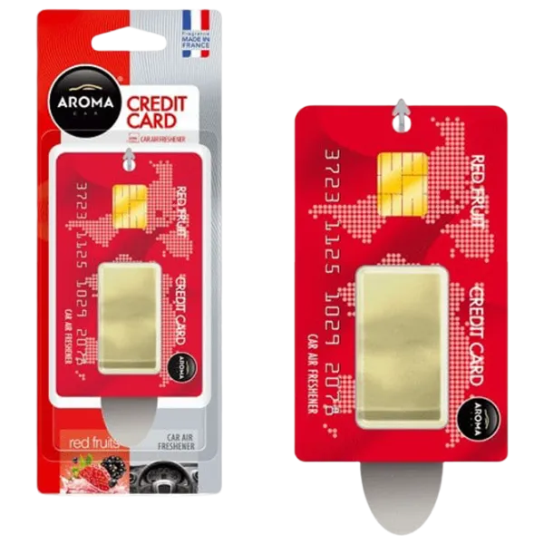Ароматизатор для авто Aroma Car Credit card Красные фрукты / / на зеркале photo 1