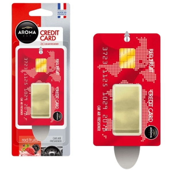 Ароматизатор для авто Aroma Car Credit card Красные фрукты / / на зеркале photo 1