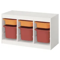 Стеллаж с контейнерами Ikea Trofast 6 56 x 99 x 44см cm / ЛДСП / White