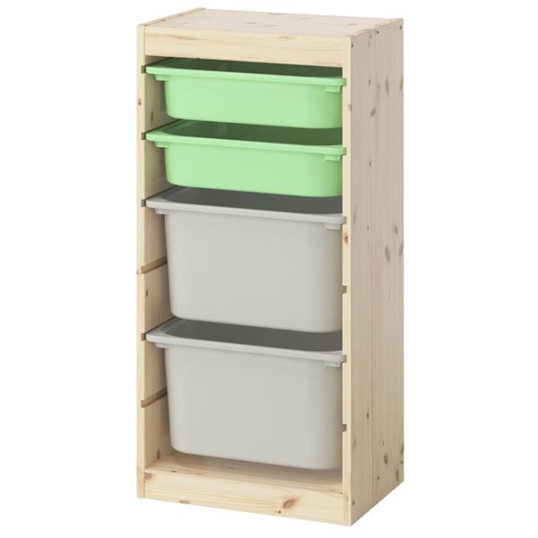 Стеллаж Ikea Trofast 4 91 x 44 x 30см cm / Массивная сосна / Сосна photo 1