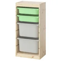 Стеллаж Ikea Trofast 4 91 x 44 x 30см cm / Массивная сосна / Сосна