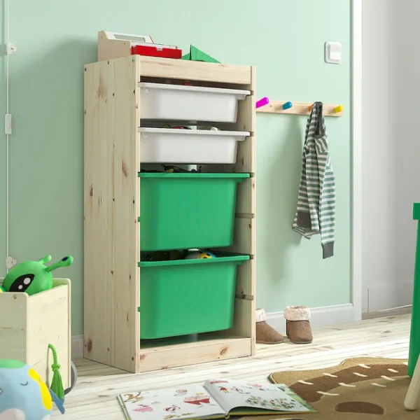 Etajeră Ikea Trofast 4 91 x 44 x 30 cm / Pin Masiv / Pine photo 6