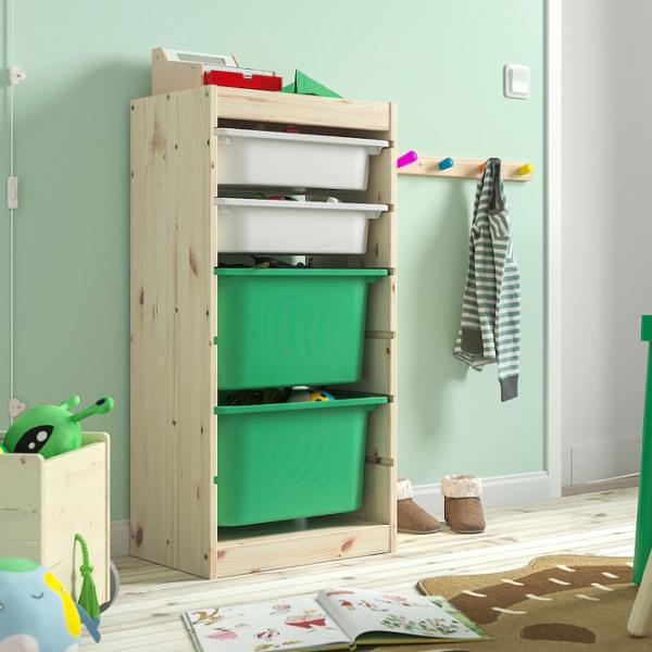 Etajeră Ikea Trofast 4 91 x 44 x 30 cm / Pin Masiv / Pine photo 6