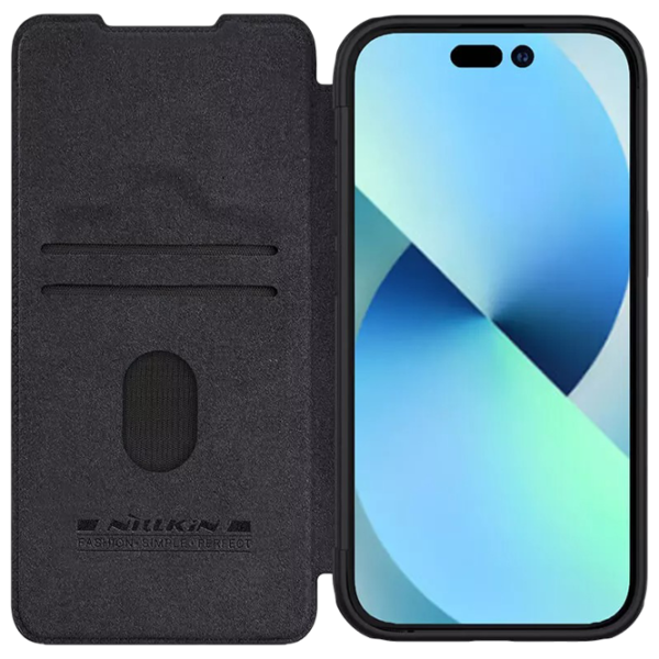 Husă pentru smartphone Apple iPhone 15 Nillkin / Flip Cover / Piele ecologică / Black photo 4