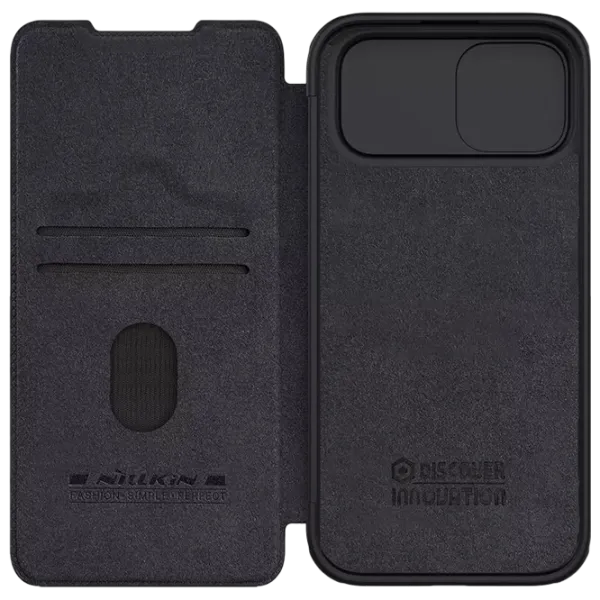 Husă pentru smartphone Apple iPhone 15 Nillkin / Flip Cover / Piele ecologică / Black photo 6