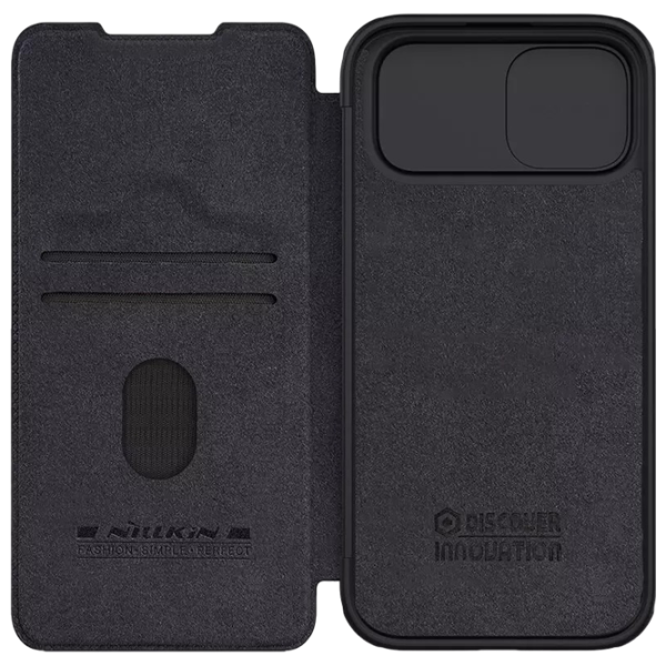 Husă pentru smartphone Apple iPhone 15 Nillkin / Flip Cover / Piele ecologică / Black photo 6
