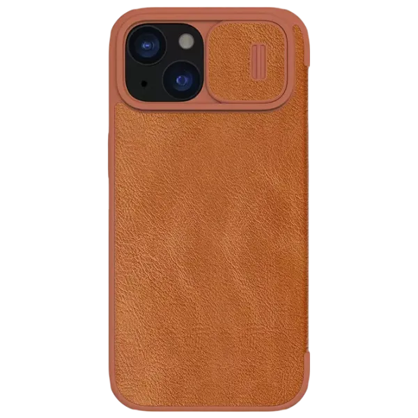 Husă pentru smartphone Apple iPhone 15 Nillkin / Flip Cover / Piele ecologică / Brown photo 1