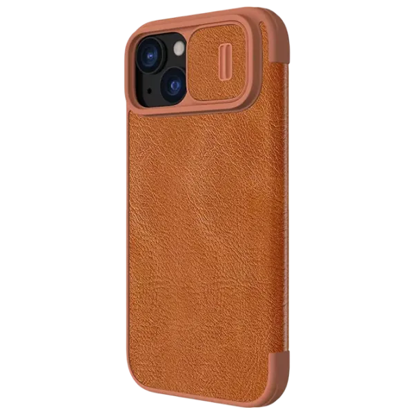 Husă pentru smartphone Apple iPhone 15 Nillkin / Flip Cover / Piele ecologică / Brown photo 2