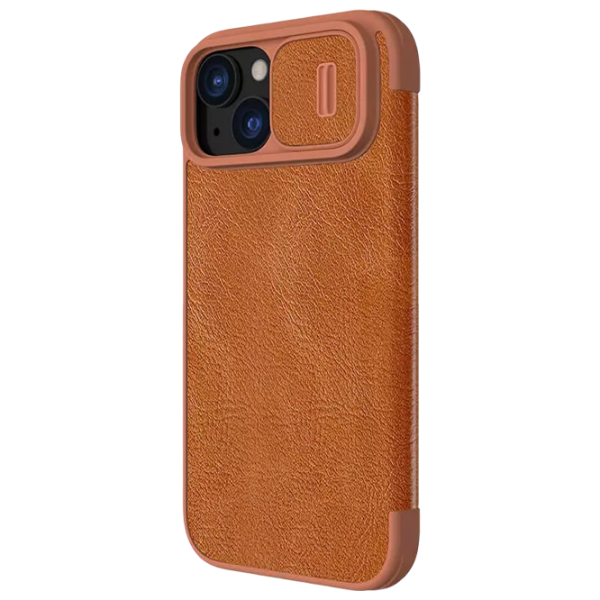 Husă pentru smartphone Apple iPhone 15 Nillkin / Flip Cover / Piele ecologică / Brown photo 2