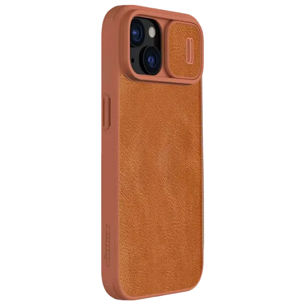 Husă pentru smartphone Apple iPhone 15 Nillkin / Flip Cover / Piele ecologică / Brown photo 3