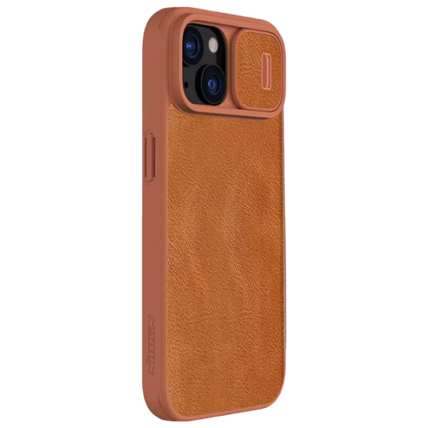 Husă pentru smartphone Apple iPhone 15 Nillkin / Flip Cover / Piele ecologică / Brown photo 3