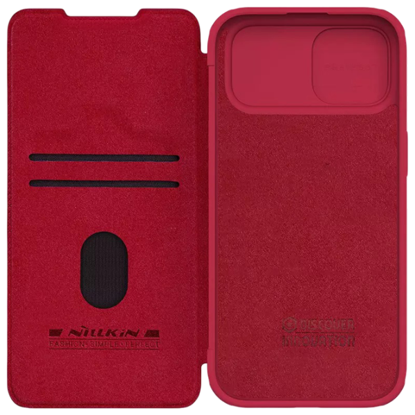 Husă pentru smartphone Apple iPhone 15 Nillkin / Flip Cover / Piele ecologică / Red photo 6
