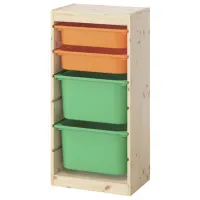 Etajeră Ikea Trofast 4 91 x 44 x 30 cm / Pin Masiv / Pine