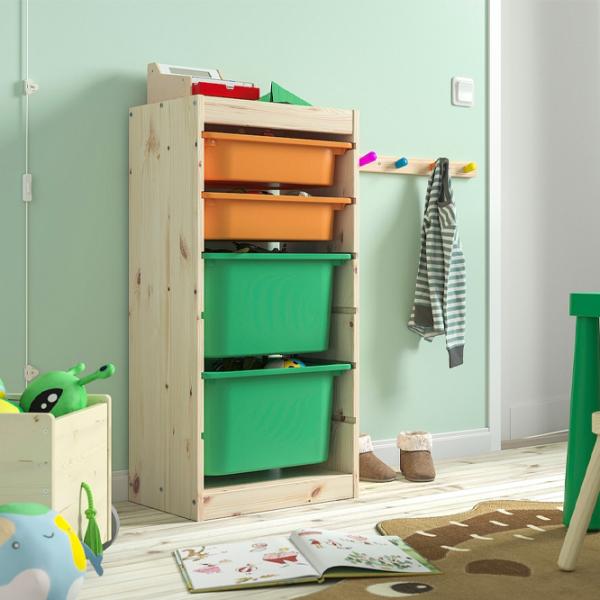 Etajeră Ikea Trofast 4 91 x 44 x 30 cm / Pin Masiv / Pine photo 7