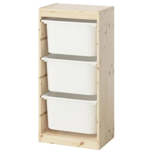 Стеллаж Ikea Trofast 3 91 x 44 x 30см cm / Массивная сосна / Сосна photo 1