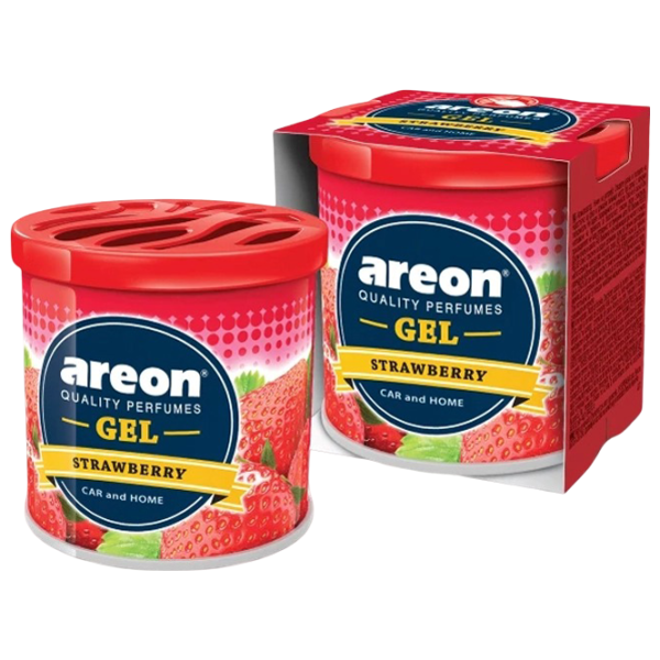 Ароматизатор для авто Areon Gel Can Blister Клубника / 0.085л / в подстаканник, под сиденье photo 1 Ароматизатор для авто Areon Gel Can Blister Клубника / 0.085л / в подстаканник, под сиденье photo 1