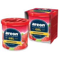Ароматизатор для авто Areon Gel Can Blister Клубника / 0.085л / в подстаканник, под сиденье