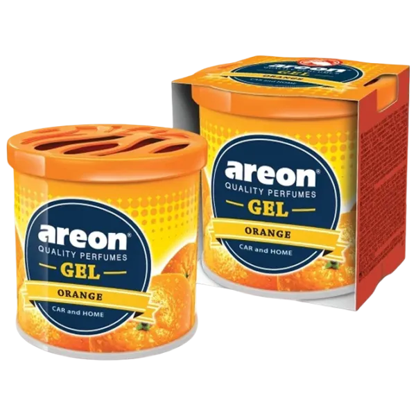 Ароматизатор для авто Areon Gel Can Blister Апельсин / 0.085л / в подстаканник, под сиденье photo 1 Ароматизатор для авто Areon Gel Can Blister Апельсин / 0.085л / в подстаканник, под сиденье photo 1