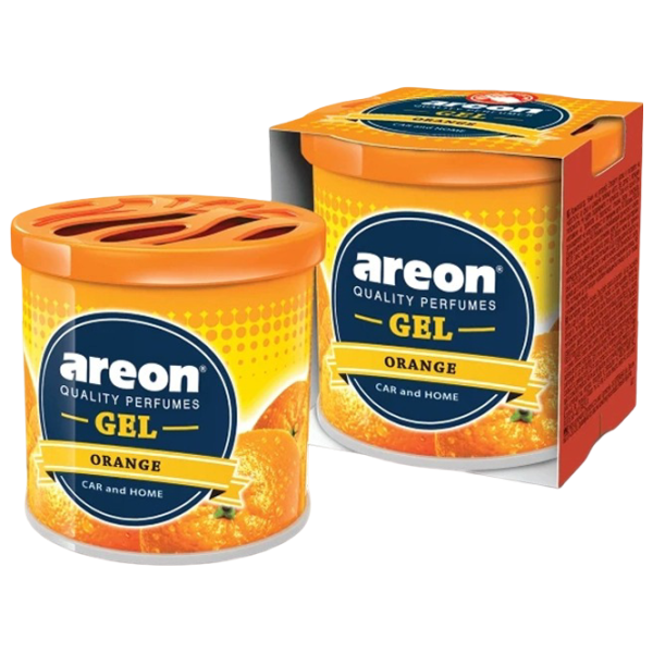 Ароматизатор для авто Areon Gel Can Blister Апельсин / 0.085л / в подстаканник, под сиденье photo 1 Ароматизатор для авто Areon Gel Can Blister Апельсин / 0.085л / в подстаканник, под сиденье photo 1