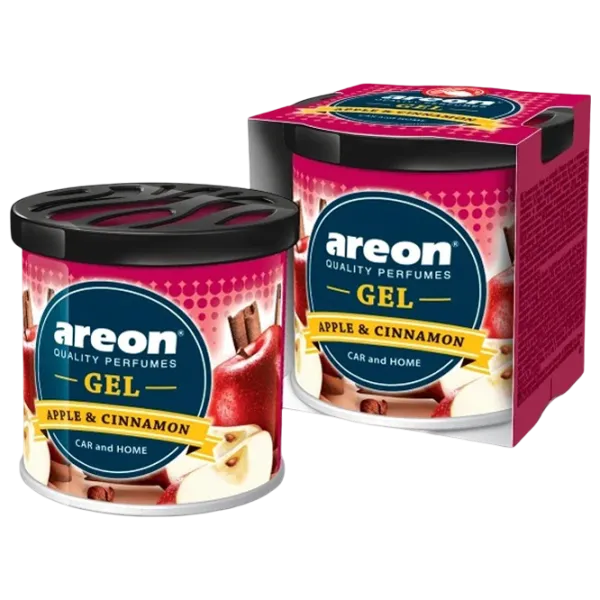 Ароматизатор для авто Areon Gel Can Blister Apple&Cinnamon / 0.085л / в подстаканник, под сиденье photo 1