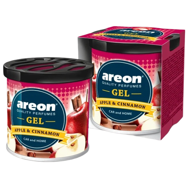 Ароматизатор для авто Areon Gel Can Blister Apple&Cinnamon / 0.085л / в подстаканник, под сиденье photo 1